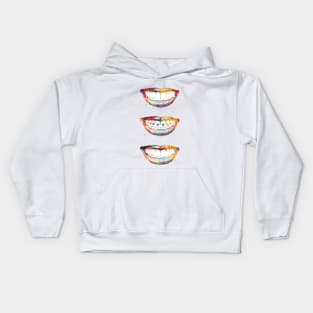 Before, with and after braces Kids Hoodie